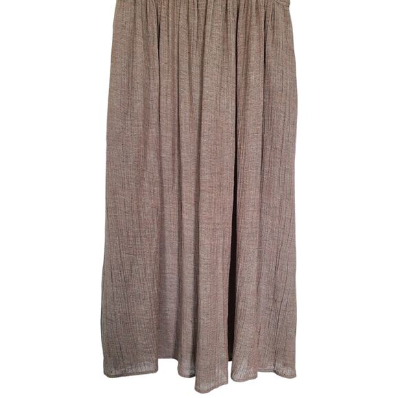 Jeana Sohn Brown Multicolor Linen Cotton Midi Dress Size 1 - Picture 5 of 10